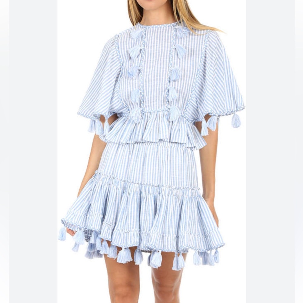 MISA Seta tassel striped skirt, size medium (part of set)